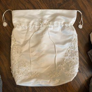 Satin Bridal Wedding Money Bag Ivory